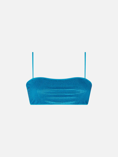 Mc2 Saint Barth Woman Regular Bandeau Top In Sky