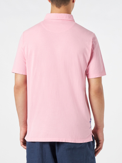 Shop Mc2 Saint Barth Polo In Jersey Rosa Effetto Sfumato In Pink