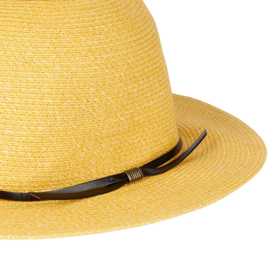 Shop Mc2 Saint Barth Mustard Yellow Chapeaux Hat