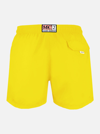 Shop Mc2 Saint Barth Man Yellow Swim Shorts Pantone Special Edition