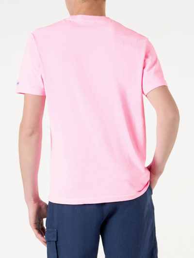 Shop Mc2 Saint Barth Man T-shirt With Ibiza Local Embroidery In Fluo