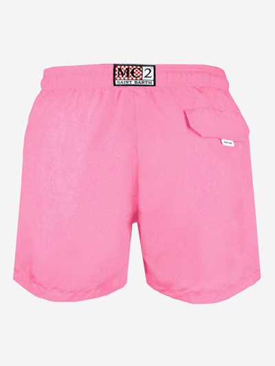 Shop Mc2 Saint Barth Man Pink Swim Shorts Pantone Special Edition