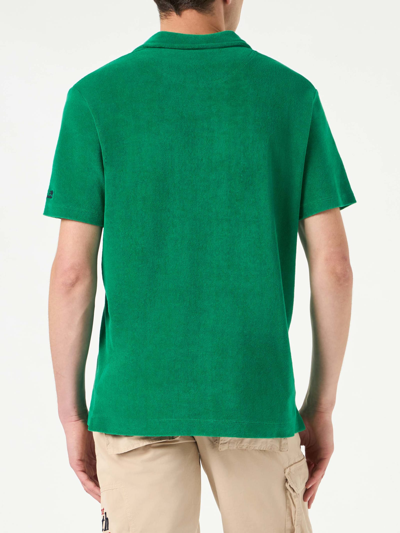 Shop Mc2 Saint Barth Man Green Terry Polo