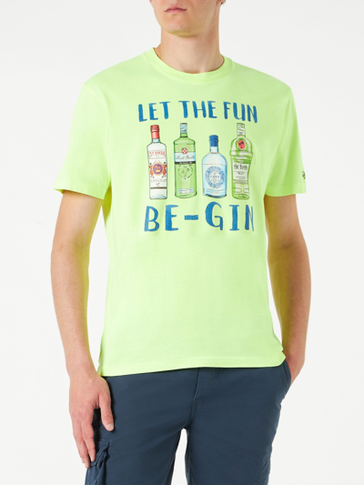 MC2 SAINT BARTH MAN COTTON T-SHIRT WITH LET THE FUN BE-GIN PRINT 