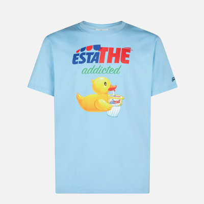 MC2 SAINT BARTH MAN COTTON T-SHIRT WITH DUCKY ESTATHÉ PRINT ESTATHE SPECIAL EDITION 