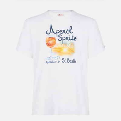 Mc2 Saint Barth Pure Cotton T-shirt Elegance In White