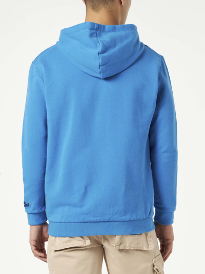 Mc2 Saint Barth Man Cotton Sweatshirt With Patch And Embroidery