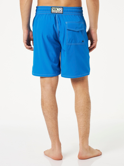 Mc2 Saint Barth Man Comfort And Stretch Bluette Surf Swim Shorts In Sky