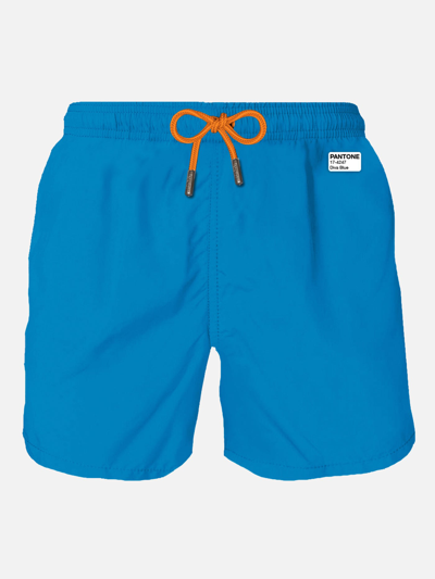 Mc2 Saint Barth Man Petroleum Swim Shorts Pantone Special Edition In Sky