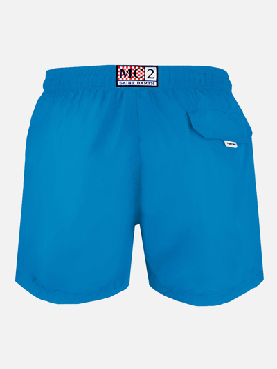 Mc2 Saint Barth Man Petroleum Swim Shorts Pantone Special Edition In Sky