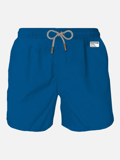 Shop Mc2 Saint Barth Man Blue Navy Swim Shorts Pantone Special Edition