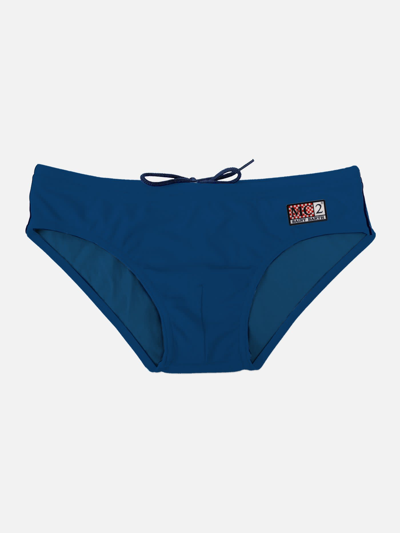 Shop Mc2 Saint Barth Man Blue Navy Swim Briefs