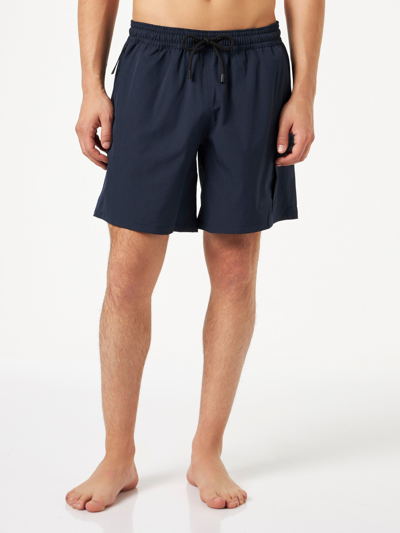 Mc2 Saint Barth Man Blue Navy Comfort And Stretch Swim Shorts In Blue