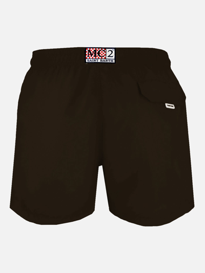 Shop Mc2 Saint Barth Man Black Swim Shorts Pantone Special Edition