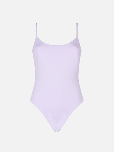 Mc2 Saint Barth Lilac One Piece Swimsuit In Pink