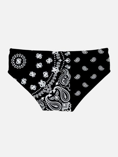 Shop Mc2 Saint Barth Black Bandanna Swim Briefs