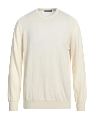 Shop Parramatta Man Sweater Ivory Size Xl Virgin Wool, Cashmere In White