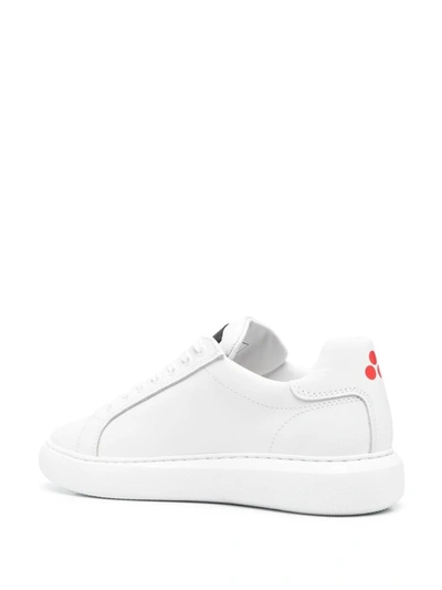 Shop Peuterey Debossed-logo Sneakers In White