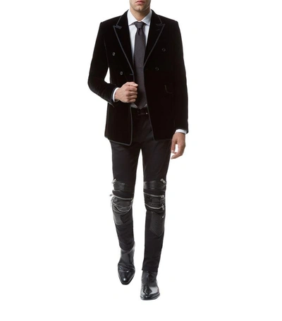 Shop Saint Laurent Velvet Tuxedo Jacket