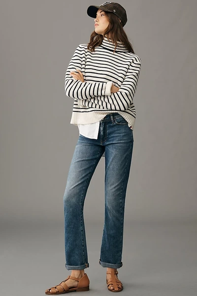 Shop Pilcro The Slim Boyfriend Mid-rise Relaxed Jeans By  In Blue