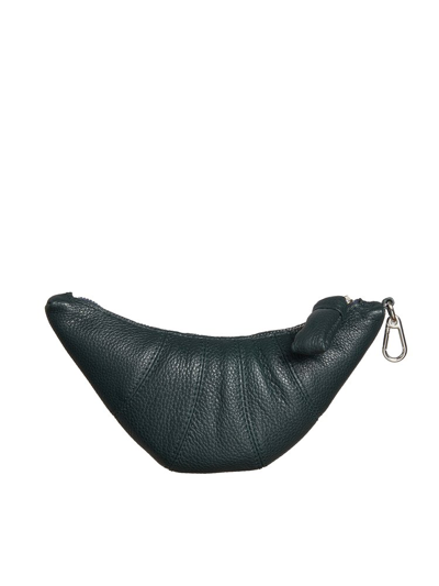 Shop Lemaire Small Croissant Zipped Purse In Green