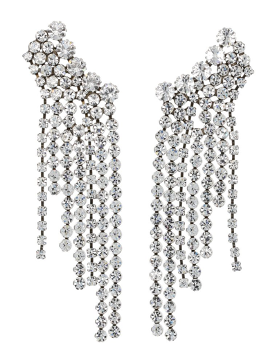 Shop Isabel Marant Embellished Earrings In Silver