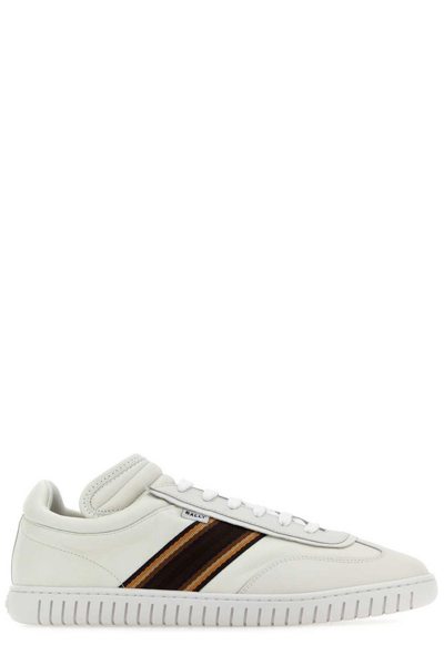 Shop Bally Stripe Detailed Low In White