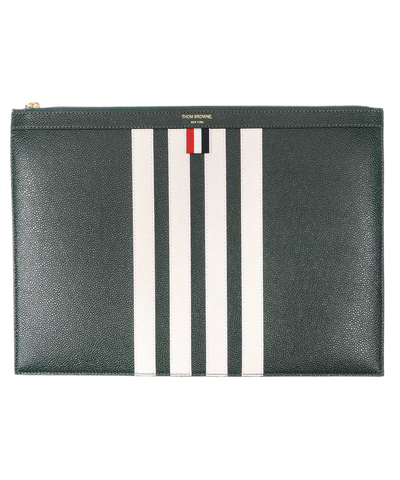 Shop Thom Browne Medium Document Case In Green