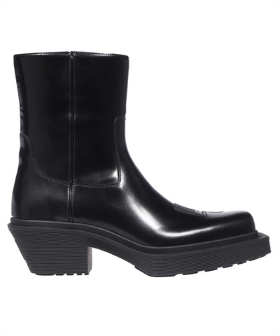 Shop Vtmnts 90mm Western Ankle Boots In Black