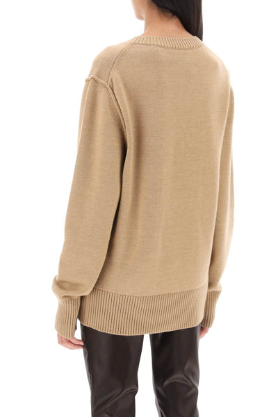 Shop Dolce & Gabbana Oversized Wool Sweater Women In Cream
