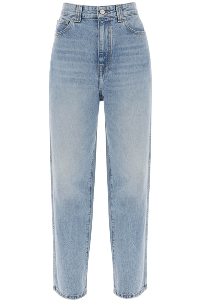 Shop Khaite 'martin' Straight Cut Jeans Women In Blue