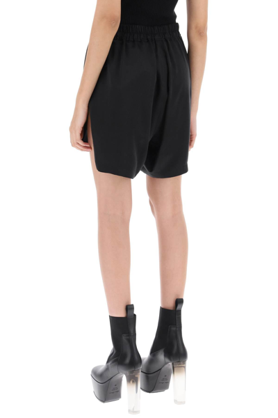 Shop Rick Owens Silk Satin Shorts Women In Black