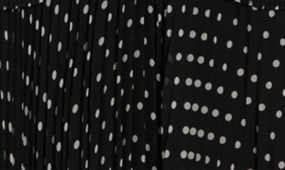 Shop Bcbgeneration Polka Dot Pleated Midi Dress In Black Polka Dot