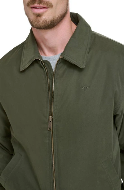 Dockers Microtwill Bomber Jacket In Olive