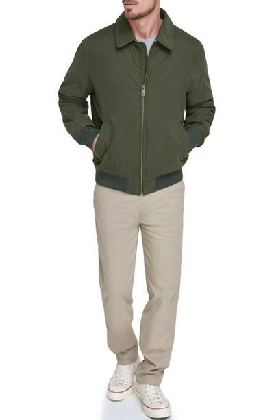 Dockers Microtwill Bomber Jacket In Olive