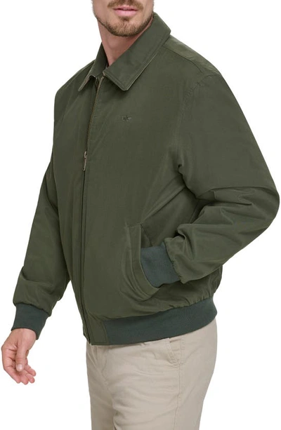 Dockers Microtwill Bomber Jacket In Olive