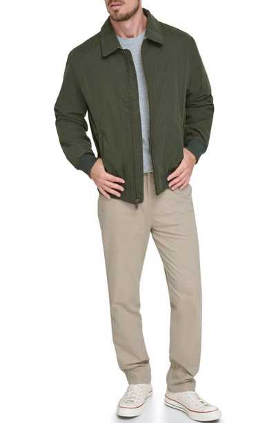 Dockers Microtwill Bomber Jacket In Olive