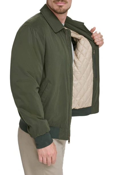 Dockers Microtwill Bomber Jacket In Olive