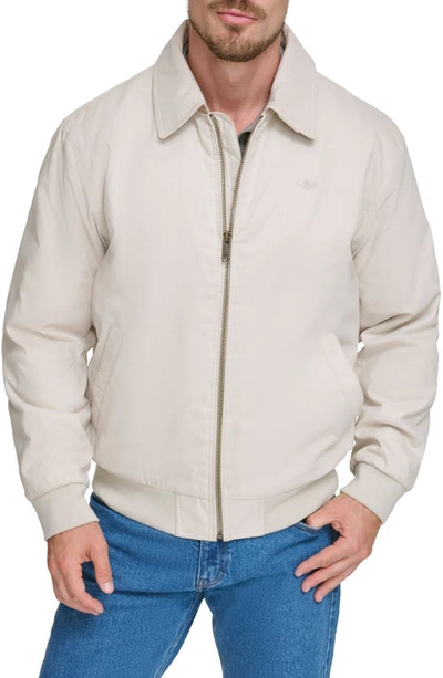 Dockers Microtwill Bomber Jacket In Khaki