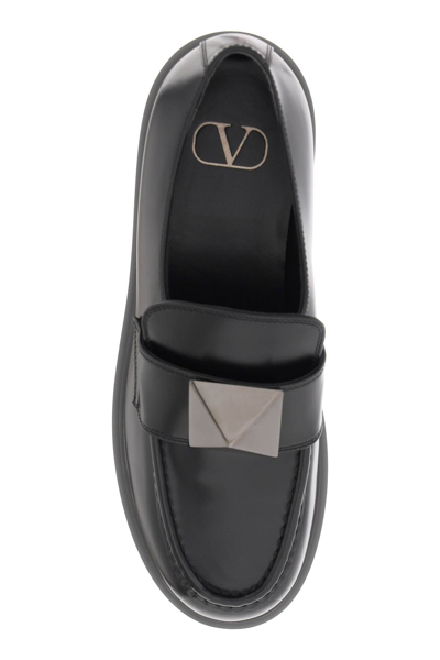 Shop Valentino Garavani 'one Stud' Mocassins Women In Black