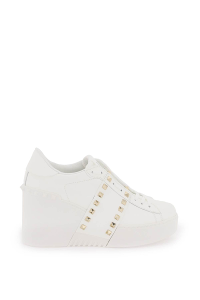 Shop Valentino Garavani 'open Disco' Wedge Sneakers Women In White