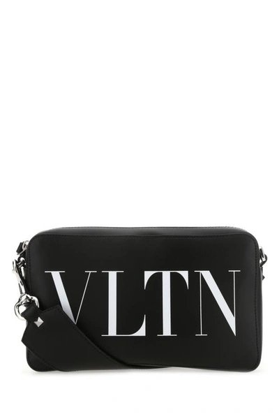 Valentino Garavani VLTN Leather Shoulder Bag - Black for Men