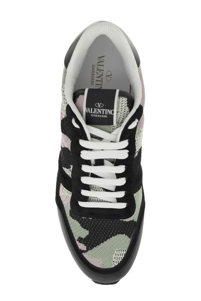 Shop Valentino Garavani Rockrunner Camouflage Sneakers Men In Multicolor