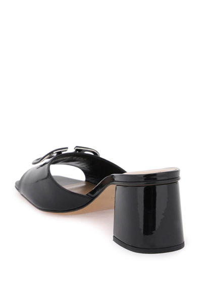 Shop Valentino Garavani Vlogo Signature Patent Leather Mules Women In Black