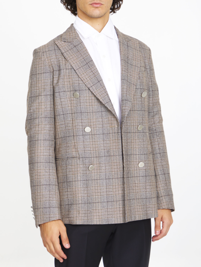 Shop Tonello Beige Wool Jacket