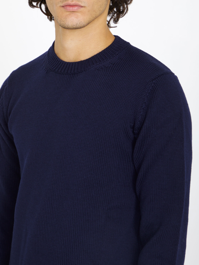 Roberto Collina Crew-neck Merino Jumper In Blue