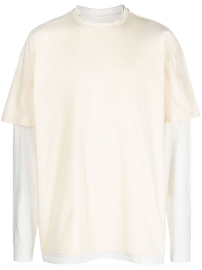 Shop Jil Sander Double-layered T-shirt - Men's - Cotton In Yellow