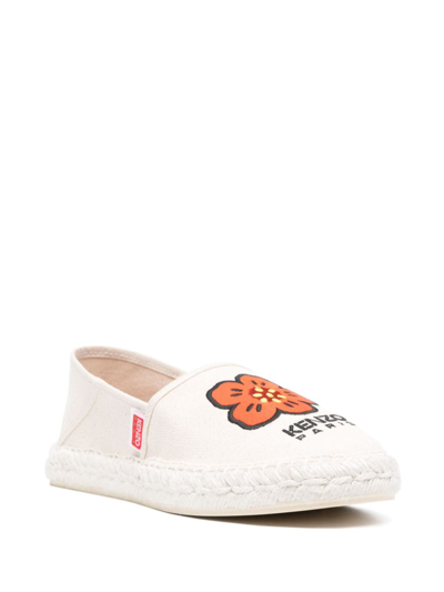 Shop Kenzo Boke-flower Slip-on Espadrilles In Neutrals