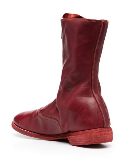 Shop Guidi 310 Zip-up Boots In Red