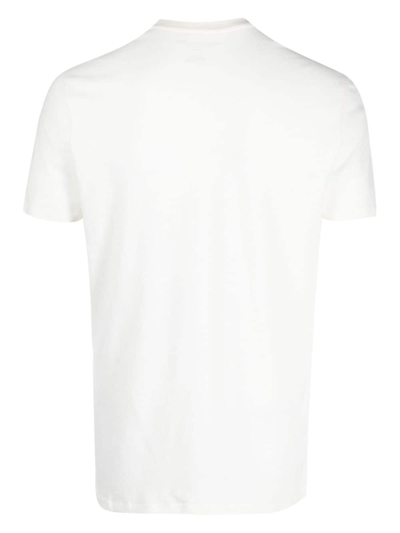 Shop Majestic Crew-neck Cotton-blend T-shirt In White